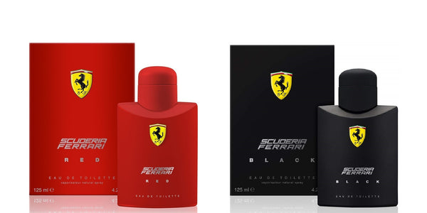 Scuderia Ferrari Red and Ferrari Black EDT Perfume Set for Men (125 ml x 2)