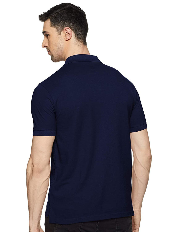 ONN Men's Cotton Polo T-Shirt (Pack of 3) in Solid Airforce Blue-Black Melange-Wine colours - GottaGo.in