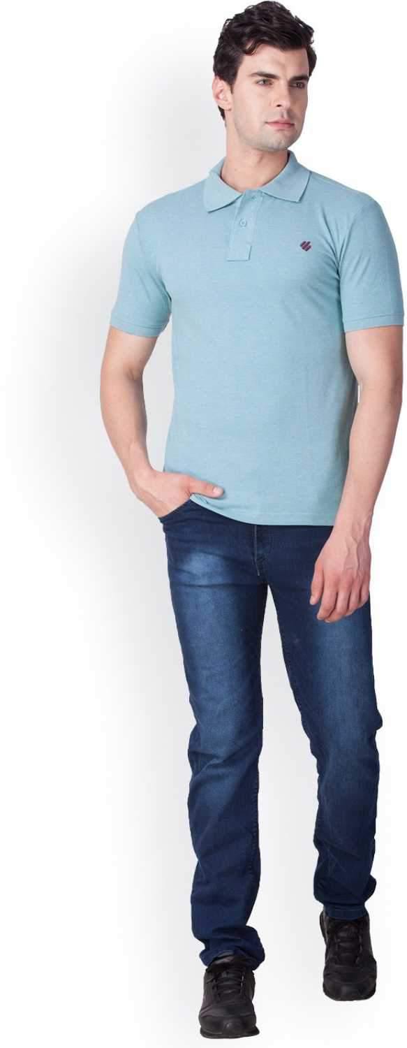 ONN Men's Cotton Polo T-Shirt in Solid Aqua colour - GottaGo.in