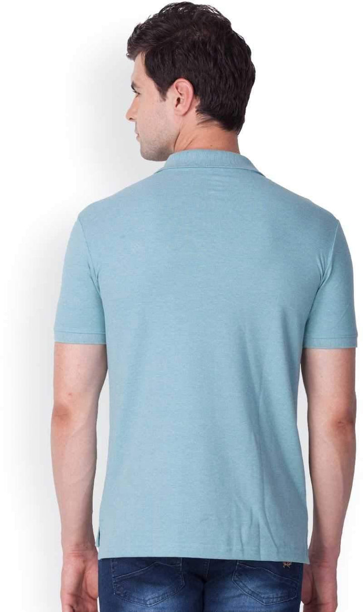 ONN Men's Cotton Polo T-Shirt in Solid Aqua colour - GottaGo.in