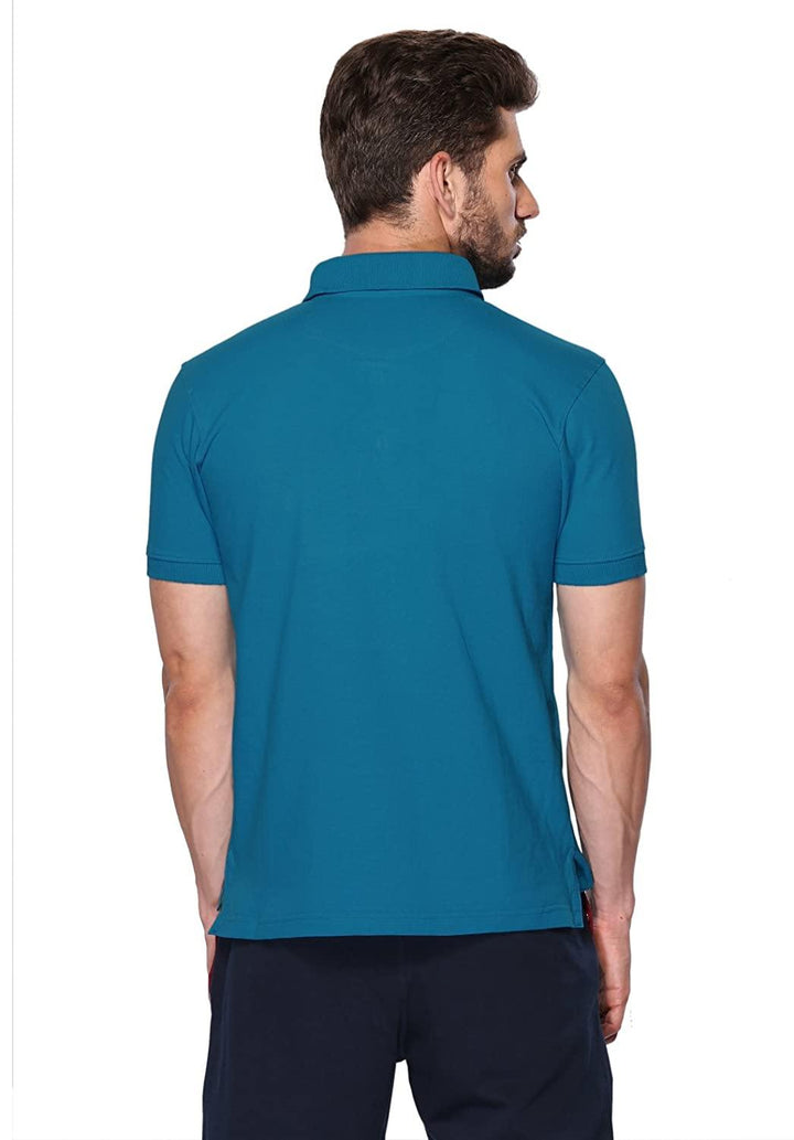 ONN Men's Cotton Polo T-Shirt in Solid Bright Blue colour - GottaGo.in