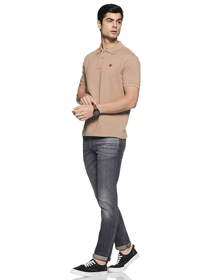 ONN Men's Cotton Polo T-Shirt in Solid Camel colour - GottaGo.in