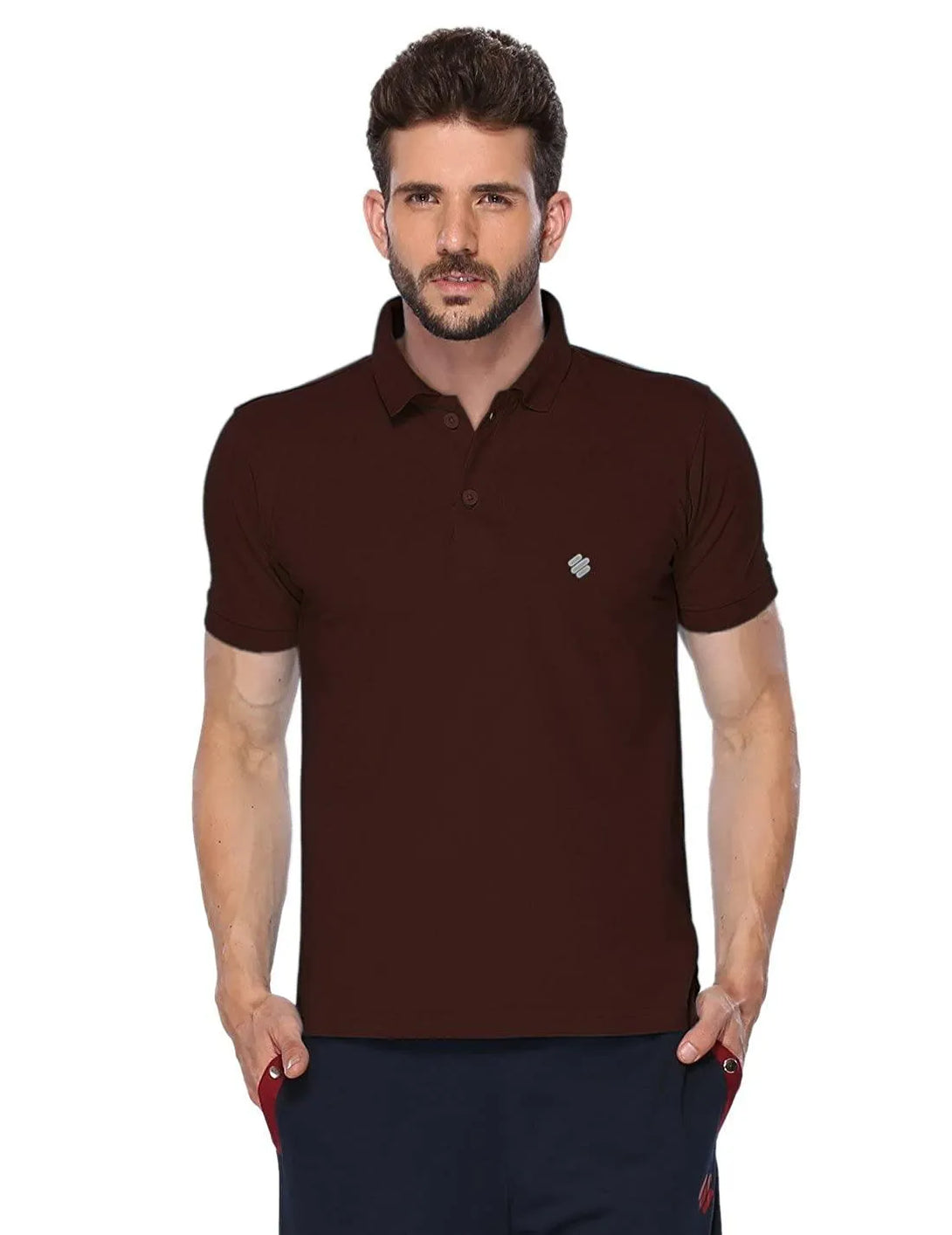 ONN Men's Cotton Polo T-Shirt (Pack of 2) in Solid Coffee-Grey Melange colours - GottaGo.in