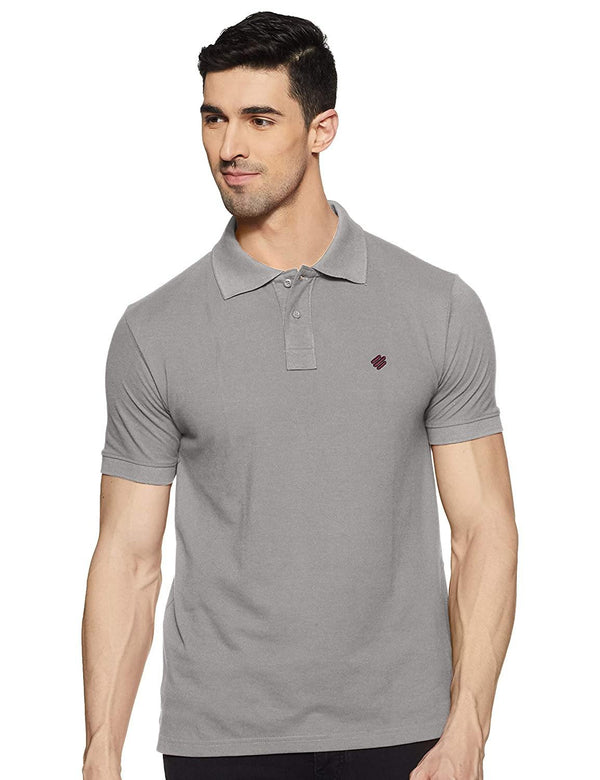 ONN Men's Cotton Polo T-Shirt in Solid Grey Melange colour - GottaGo.in