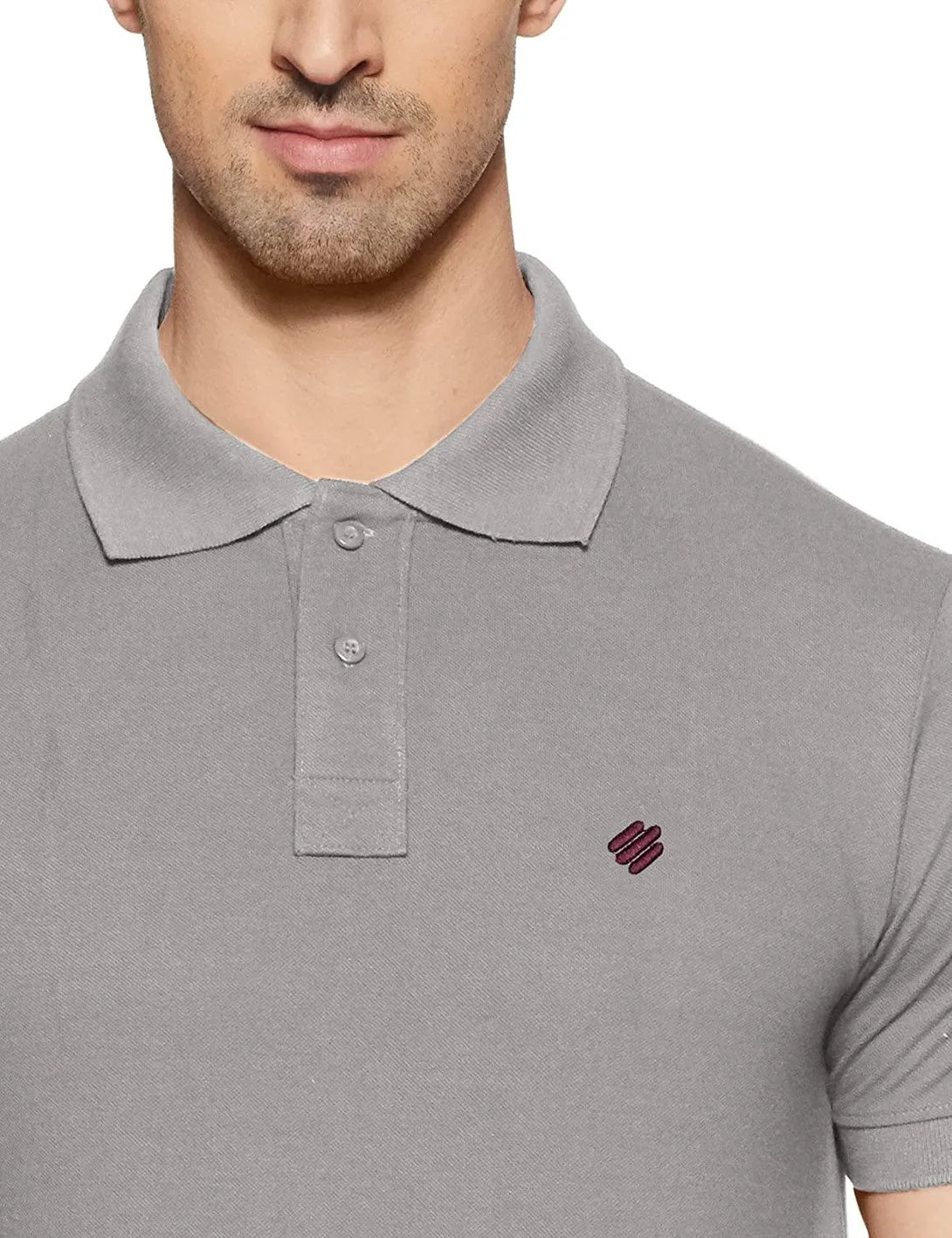 ONN Men's Cotton Polo T-Shirt (Pack of 2) in Solid Grey Melange-Maroon colours - GottaGo.in