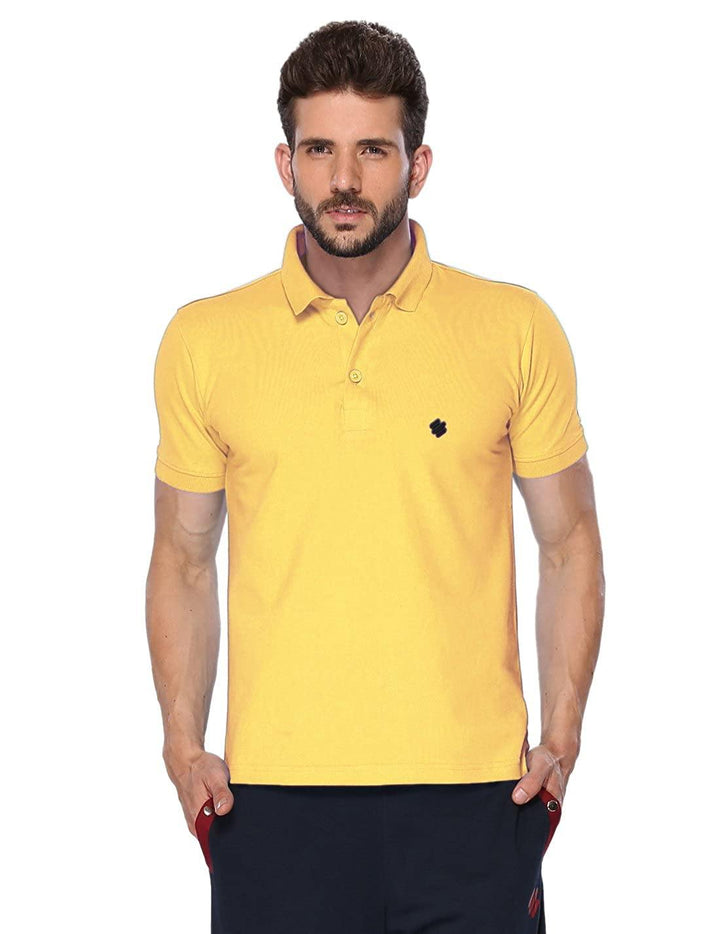 ONN Men's Cotton Polo T-Shirt in Solid Lemon colour - GottaGo.in