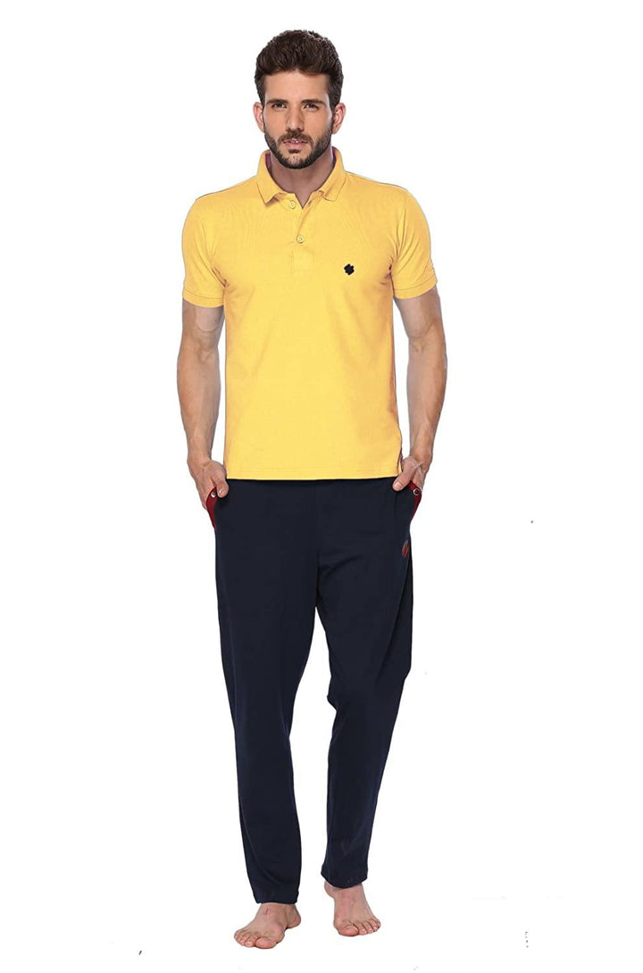 ONN Men's Cotton Polo T-Shirt (Pack of 2) in Solid Lemon-Navy Blue colours - GottaGo.in