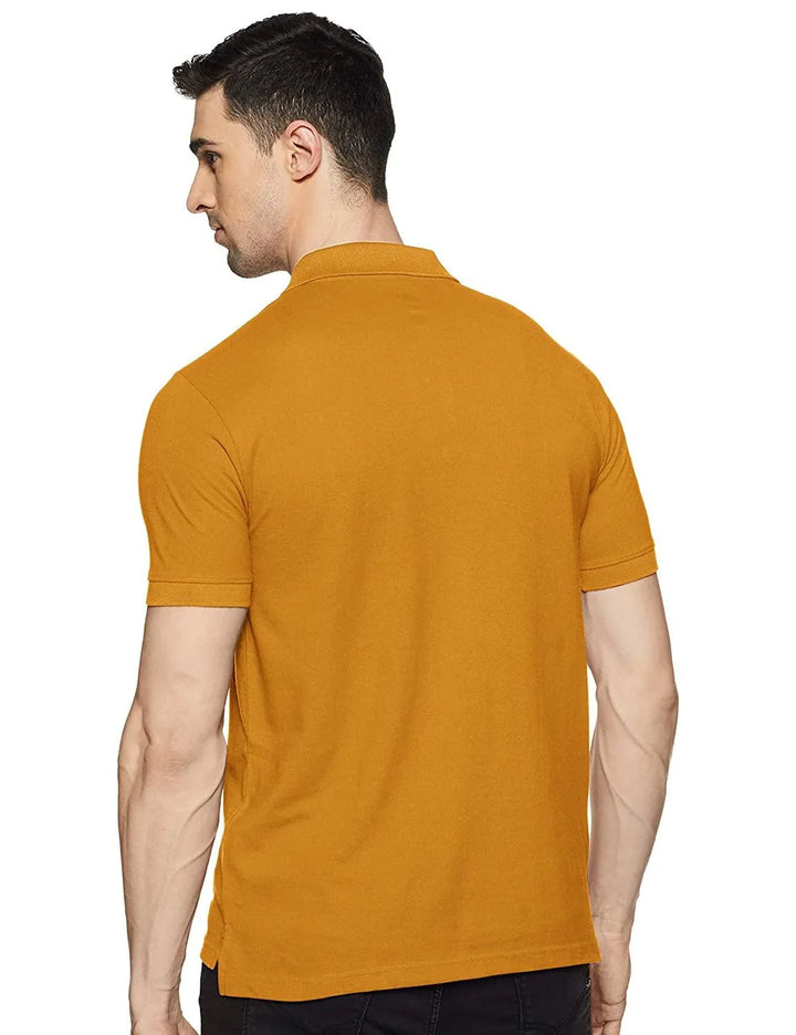 ONN Men's Cotton Polo T-Shirt (Pack of 2) in Solid Bright Blue-Mustard colours - GottaGo.in