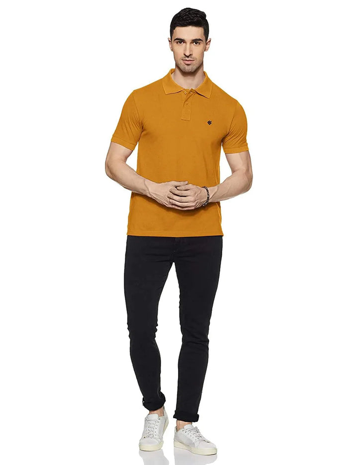 ONN Men's Cotton Polo T-Shirt (Pack of 2) in Solid Bright Blue-Mustard colours - GottaGo.in