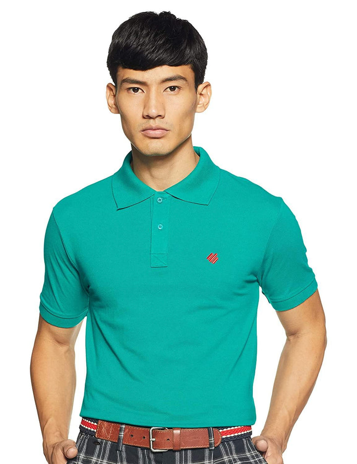 ONN Men's Cotton Polo T-Shirt in Solid Sea Green colour - GottaGo.in