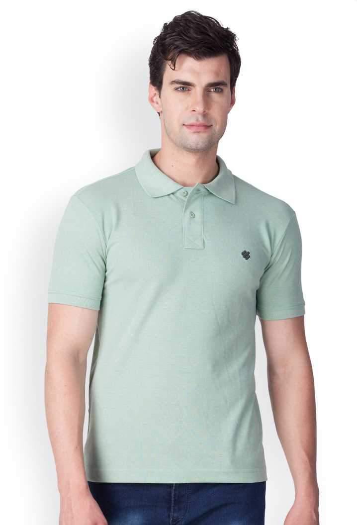 ONN Men's Cotton Polo T-Shirt in Solid Smoke Green colour - GottaGo.in