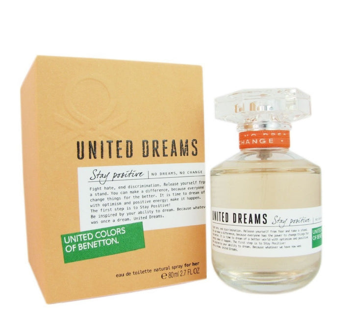 United Dreams Stay Positive EDT Perfume by United Colors of Benetton for Women 80 ml - GottaGo.in