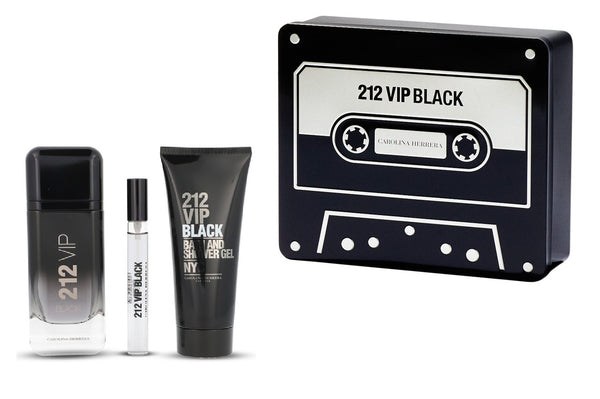 Carolina Herrera 212 VIP Black 3 Pcs. Gift Set for Men