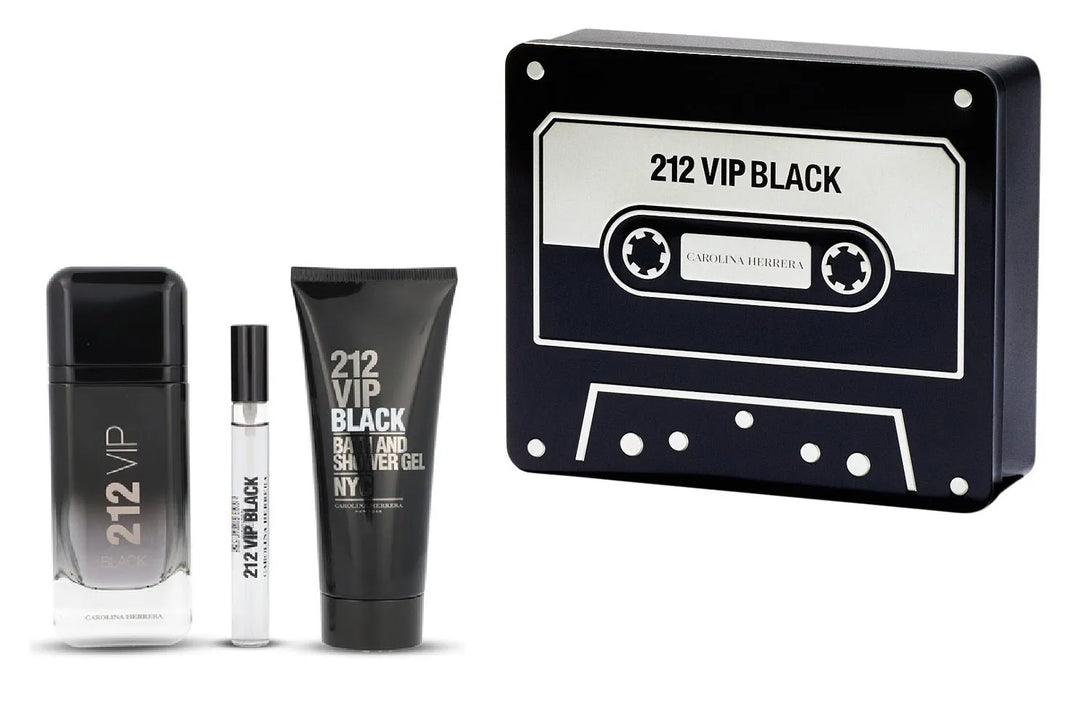 Carolina Herrera 212 VIP Black 3 Pcs. Gift Set for Men - GottaGo.in