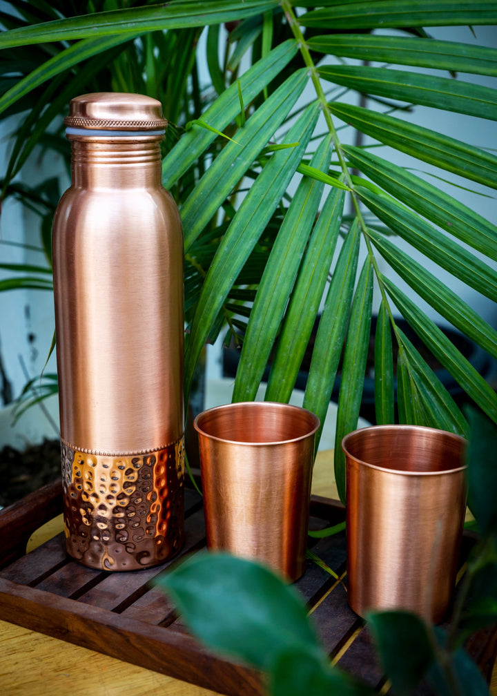 Copper Metal Decorative Water Bottle - GottaGo.in