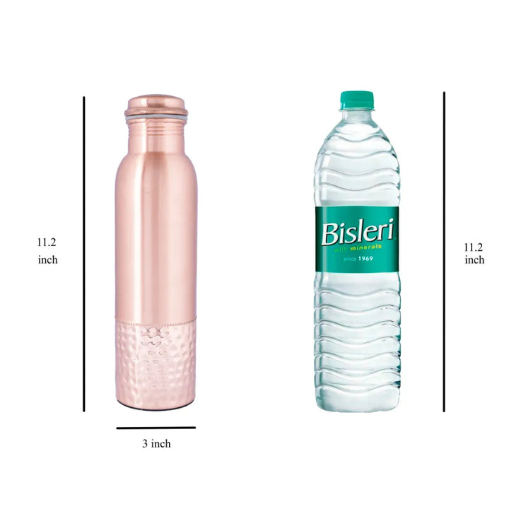 Copper Metal Decorative Water Bottle - GottaGo.in