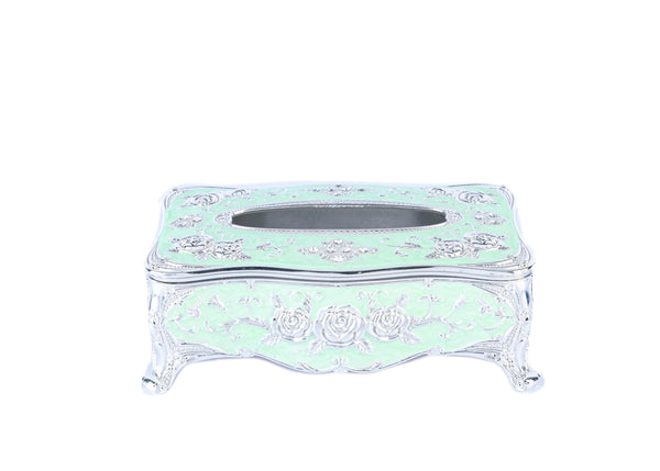 Decorative Vinatge Tissue Box - Green Daylily - GottaGo.in
