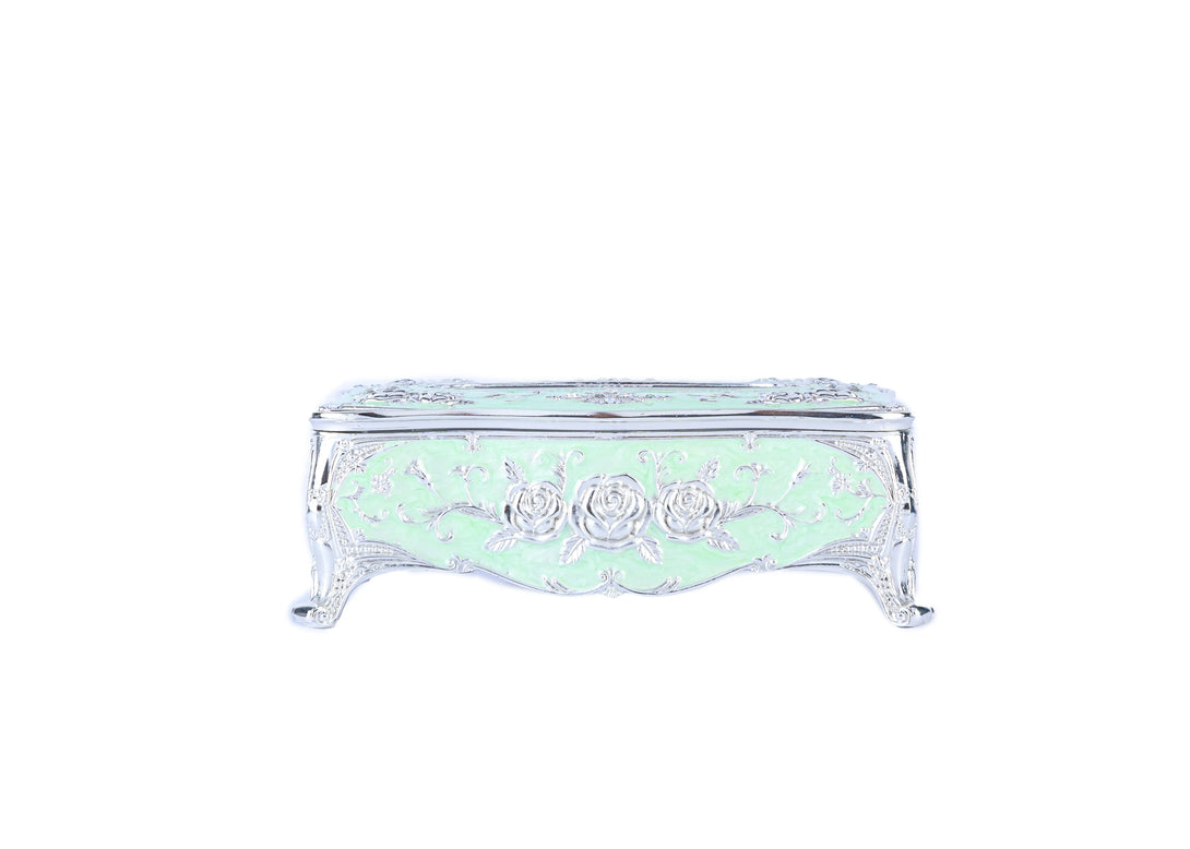 Decorative Vinatge Tissue Box - Green Daylily - GottaGo.in