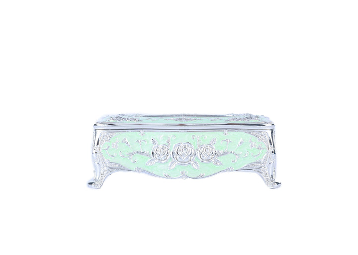 Decorative Vinatge Tissue Box - Green Daylily - GottaGo.in
