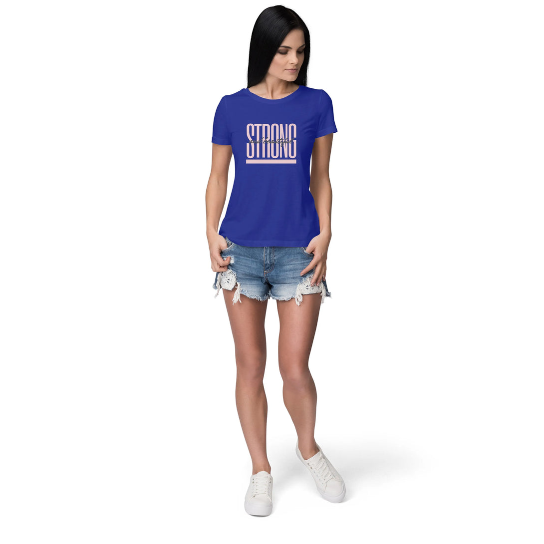 Strong and Beautiful Round Neck Half Sleeves T-shirt for Women - GottaGo.in