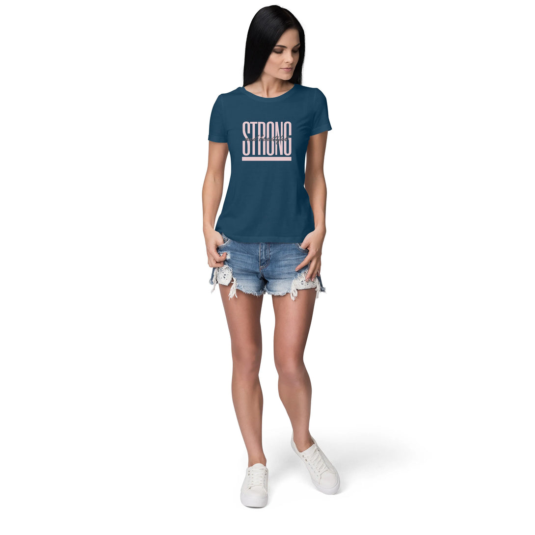 Strong and Beautiful Round Neck Half Sleeves T-shirt for Women - GottaGo.in