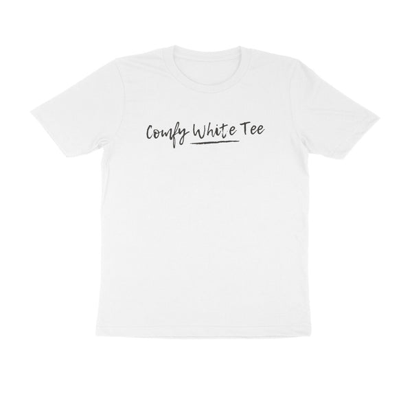 Comfy White Tee Crew Neck T-shirt for Men