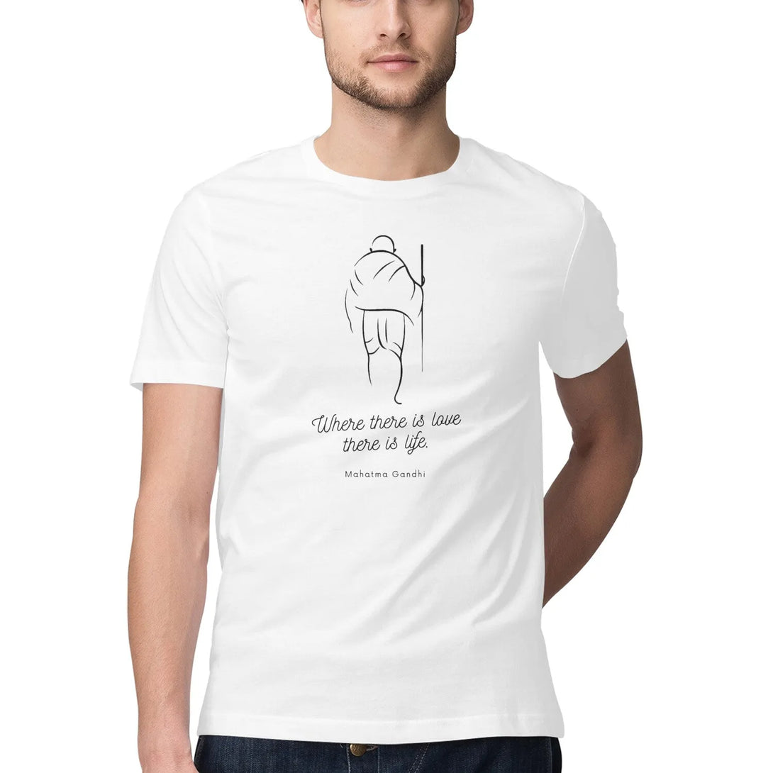Love and Life Gandhi T-shirt for Men - GottaGo.in