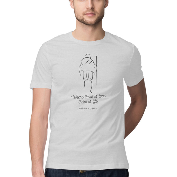 Love and Life Gandhi T-shirt for Men