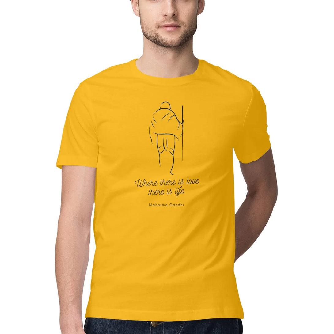 Love and Life Gandhi T-shirt for Men - GottaGo.in
