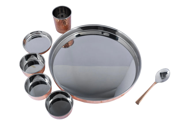 Metal Food Thali With Bowls - GottaGo.in