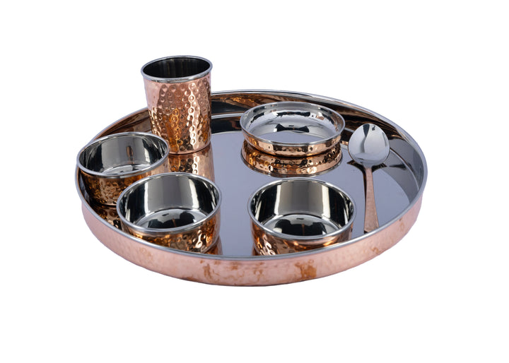 Metal Food Thali With Bowls - GottaGo.in