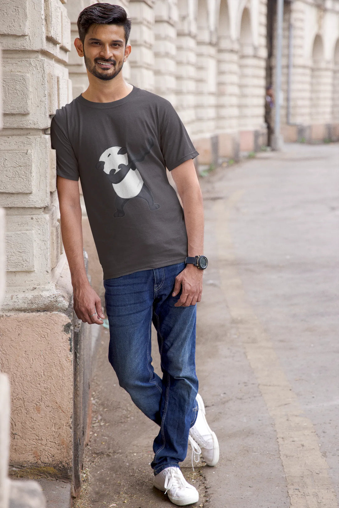 PanDab Round Neck Half Sleeve T-shirt for Men - GottaGo.in