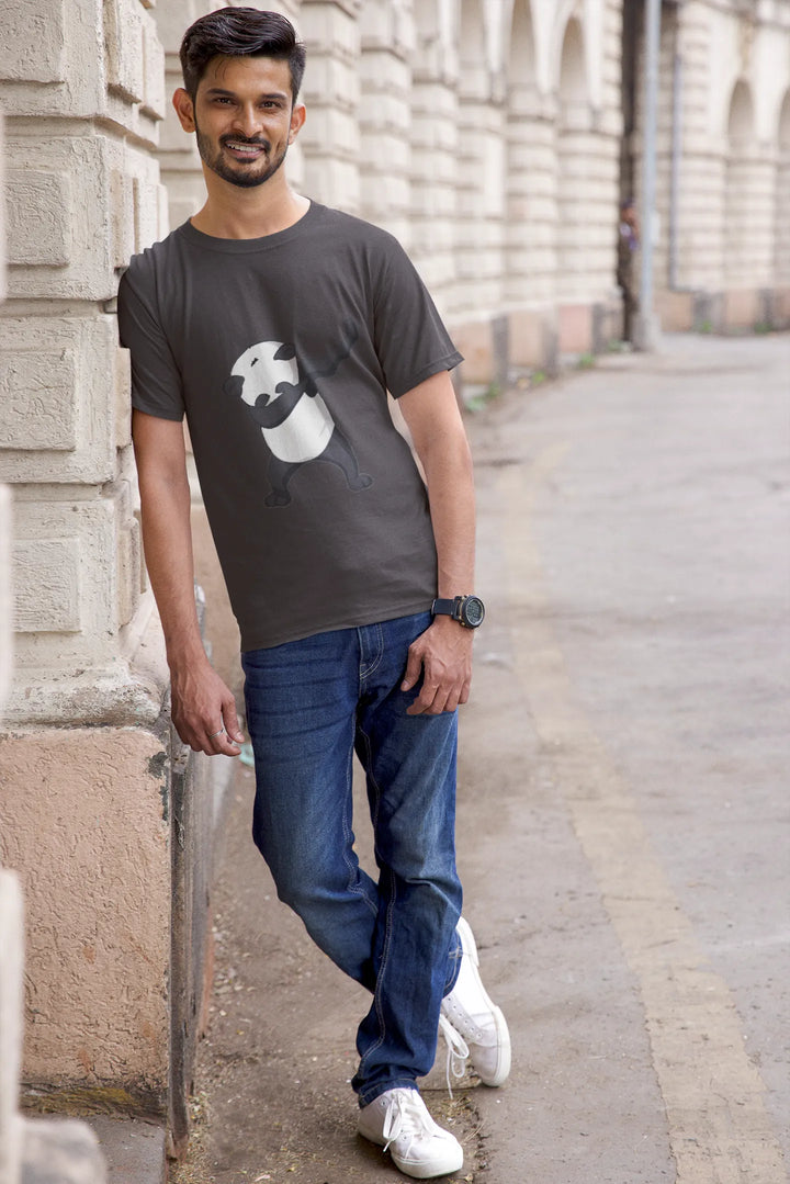PanDab Round Neck Half Sleeve T-shirt for Men - GottaGo.in