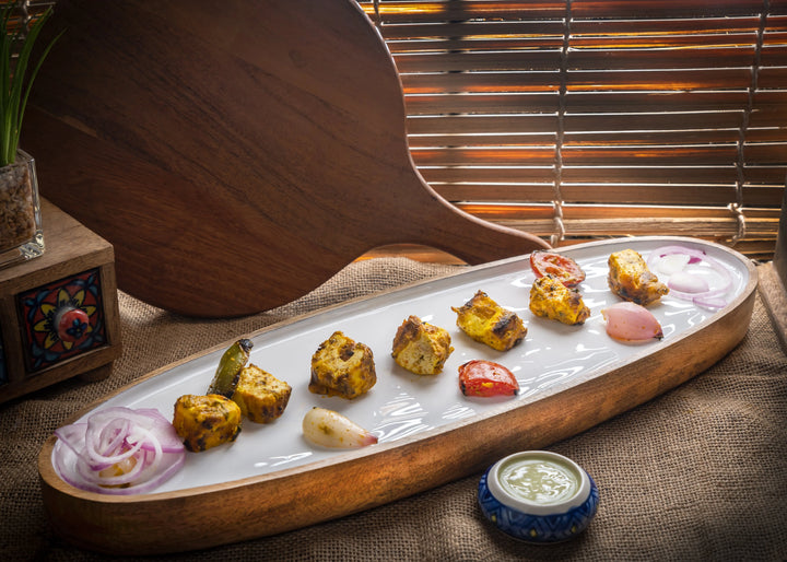 Plain Decorative Wooden Platter Tray - GottaGo.in