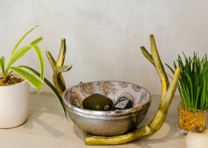 Printed Metal Multipurpose Décor Bowl - GottaGo.in