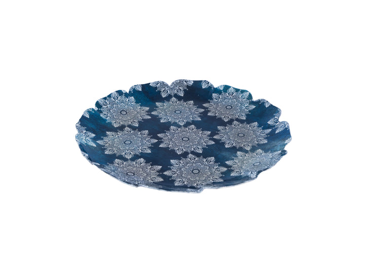 Printed Metal Platter Dish With Bowls - GottaGo.in