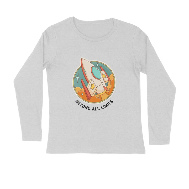 Retro Rocket Round Neck Full Sleeves T-shirt - GottaGo.in
