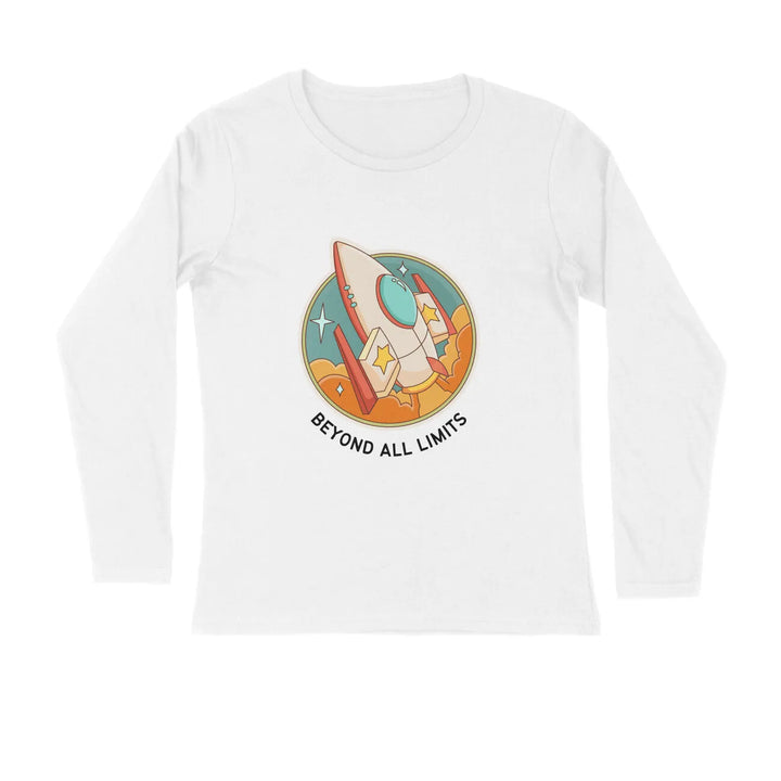 Retro Rocket Round Neck Full Sleeves T-shirt - GottaGo.in