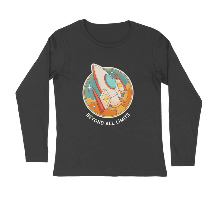 Retro Rocket Round Neck Full Sleeves T-shirt - GottaGo.in