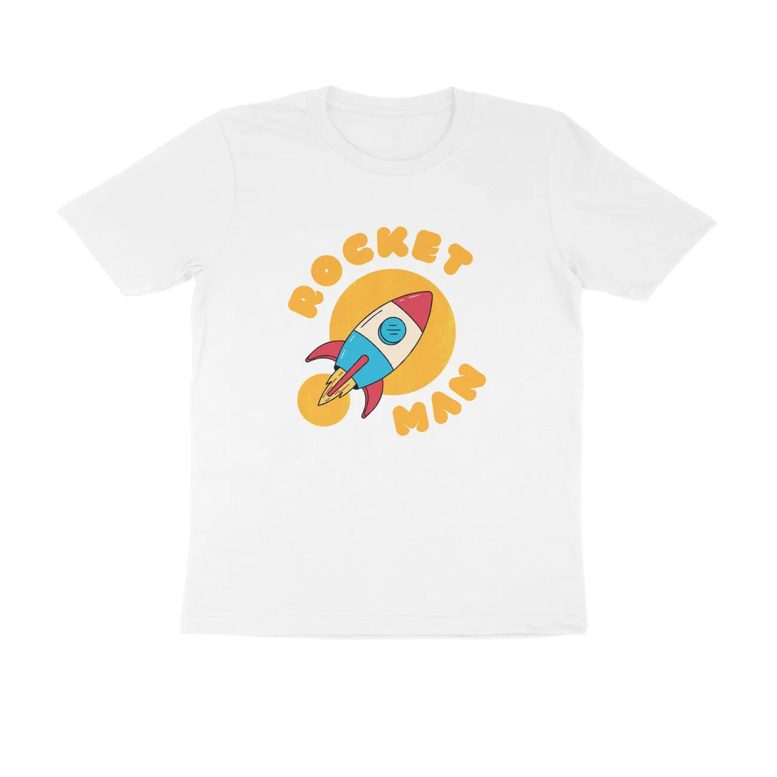 Rocket Man Round Neck Half Sleeve T-shirt for Men - GottaGo.in