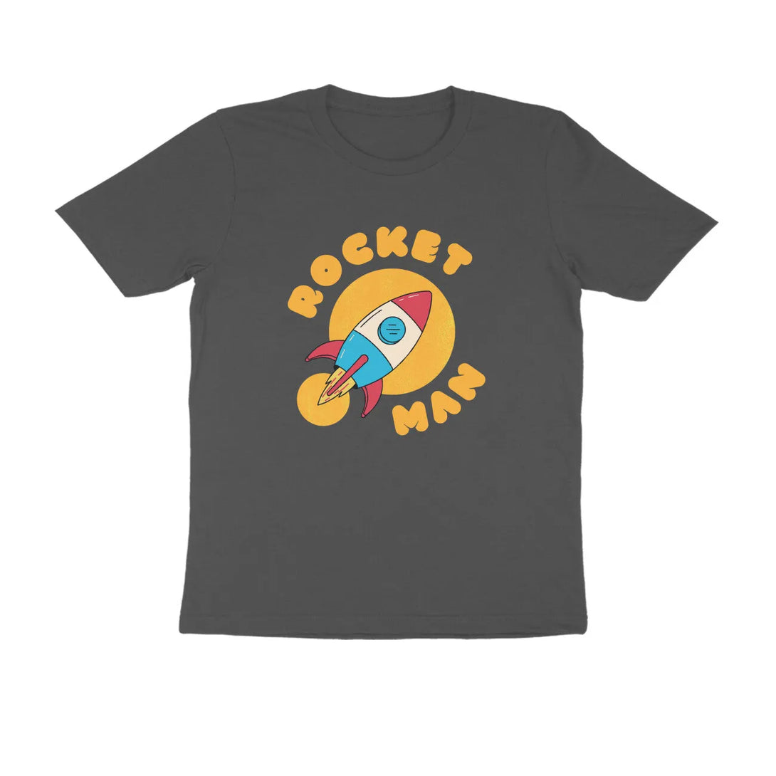 Rocket Man Round Neck Half Sleeve T-shirt for Men - GottaGo.in