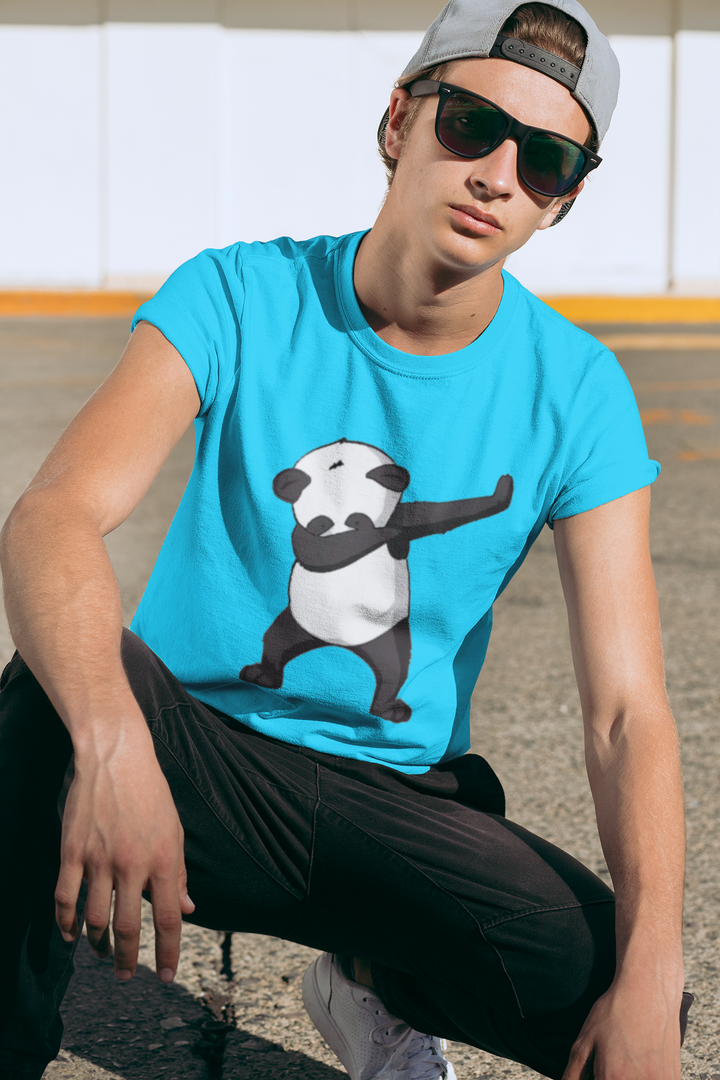 Pandab round neck half sleeves t-shirt for men - GottaGo.in